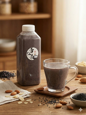 黑米芝麻杏仁飲